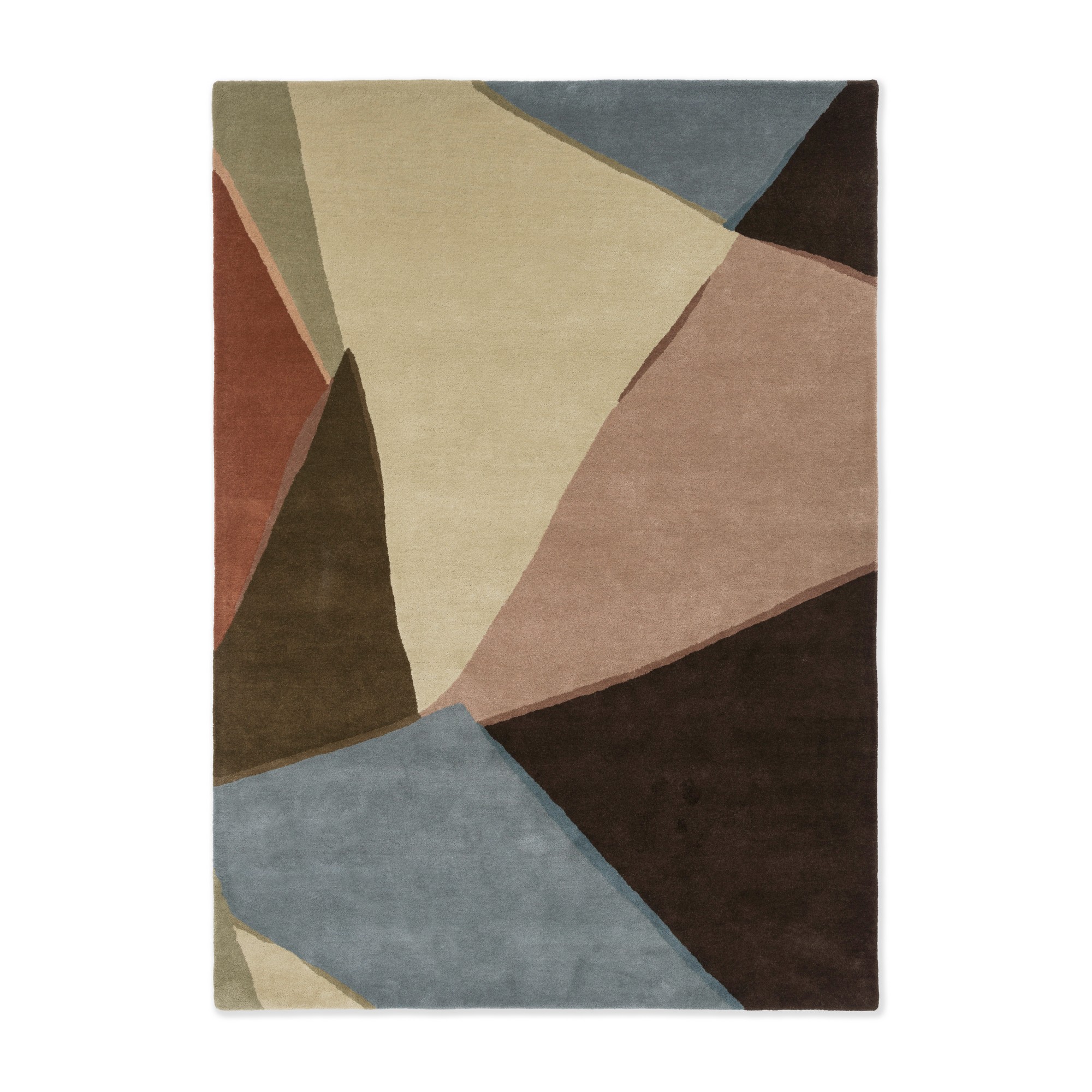 Sumi Reflect Abstract Wool Rugs 143705 Cornflour By Harlequin